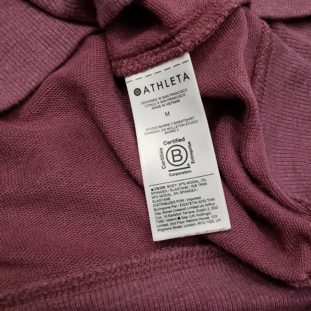 Athleta Sweater Womens Medium Purple‎ Pullover Long Sleeve